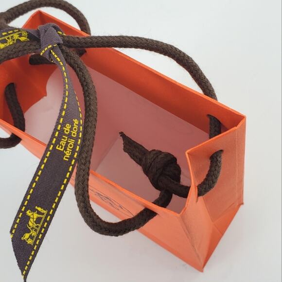 AUTHENTIC HERMES Orange Shopping Gift Bag - Picture 4 of 5
